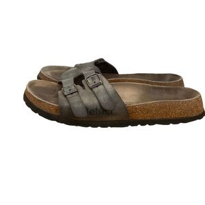 Betula by Birkenstock Two Buckle Sandals Women's Size‎ 41 Metallic Grey